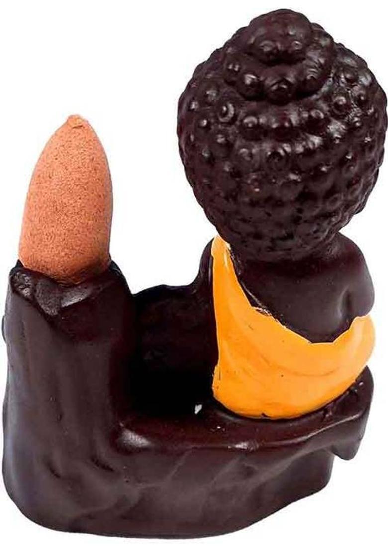 Apkamart Buddha Dhoop & Incense Burner | Smoke Waterfall - For Puja & Home Decor Decorative Showpiece - 10 cm&nbsp;&nbsp;(Resin, Multicolor) - Indya