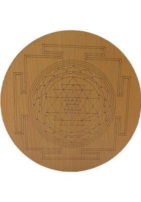 Natures Bounty Meditation Grid Plate Energized Sacred Geometry Flower Tree of Life Decorative Showpiece - 10 cm&nbsp;&nbsp;(Wood, Multicolor)
