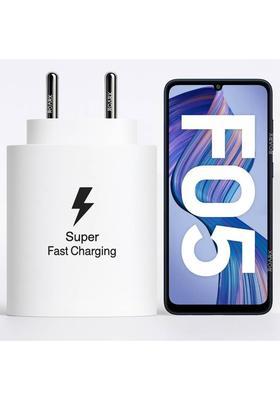RoarX 25 W Quick Charge 3.1 A Wall Charger for Mobile&nbsp;&nbsp;(White, 25W Superfast Charging Adapter for Galaxy F05 5g Charger Adapter)