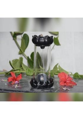 Starpion Lotus Glass With Shivling Incense Holder with 10 Scented Cones Free Inside Box Decorative Showpiece - 22 cm&nbsp;&nbsp;(Crystal, Glass, Multicolor)