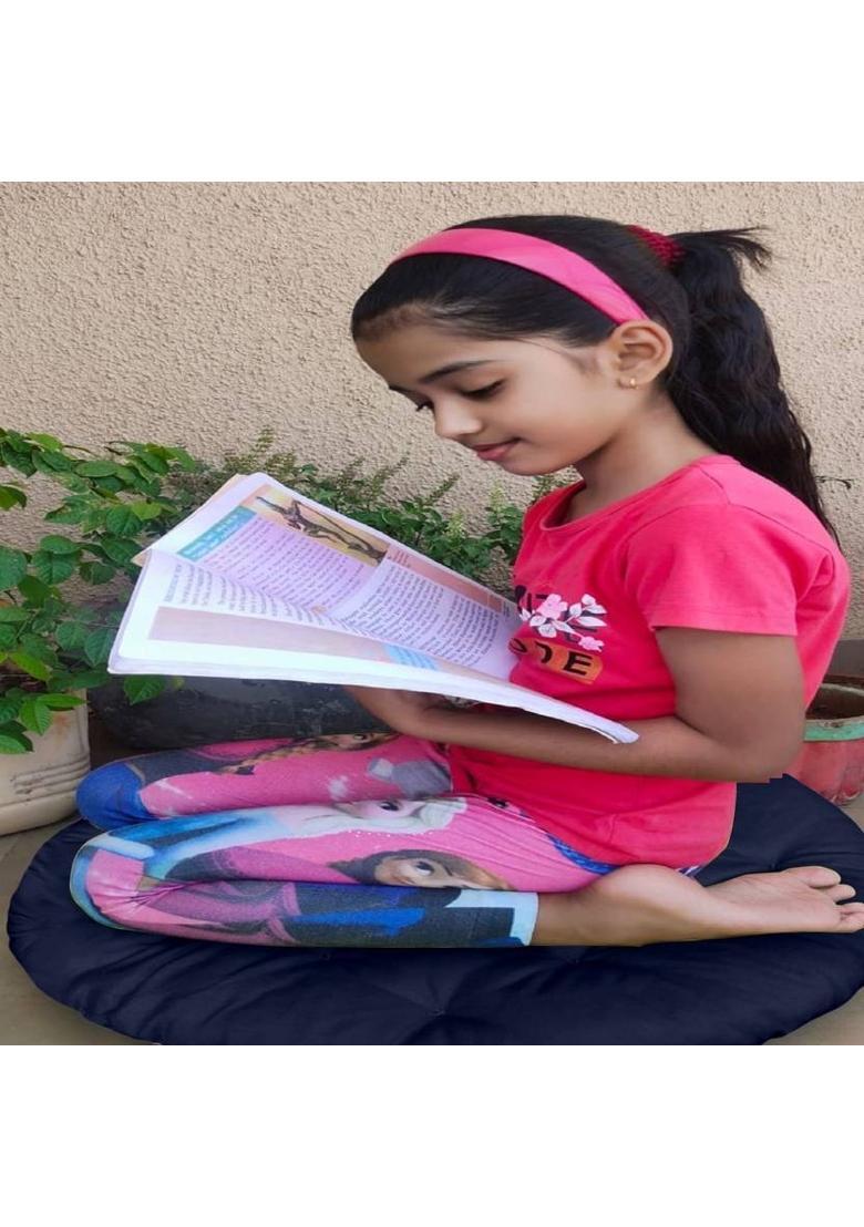 HAPPY HOME Cotton, Microfiber Prayer Mat&nbsp;&nbsp;(Navy Blue, Extra Large) - Indya