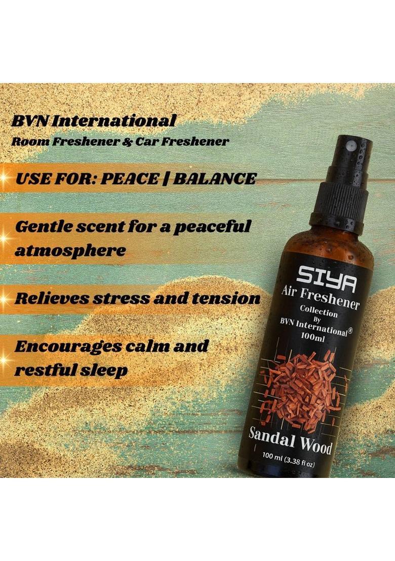 BVN International SandalWood air freshener, Chandan room freshener Spray Sandalwood Fragrance Spray 100ml – Natural Room Freshener | Floral Scent for Calm & Fresh Environment&nbsp;&nbsp;(100 ml) - Indya