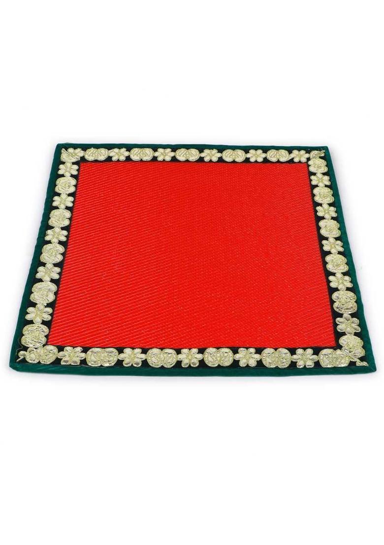 AutoRetail Velvet Prayer Mat&nbsp;&nbsp;(Yellow- Velvet Prayer Mat/Aasan/Pooja Mat/Meditation Mat, Medium) - Indya