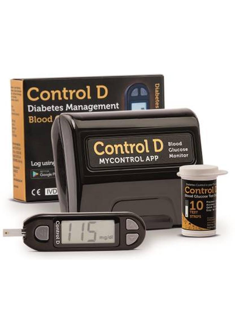 Control D Diabetes Care Kit Glucometer&nbsp;&nbsp;(Black) - Indya