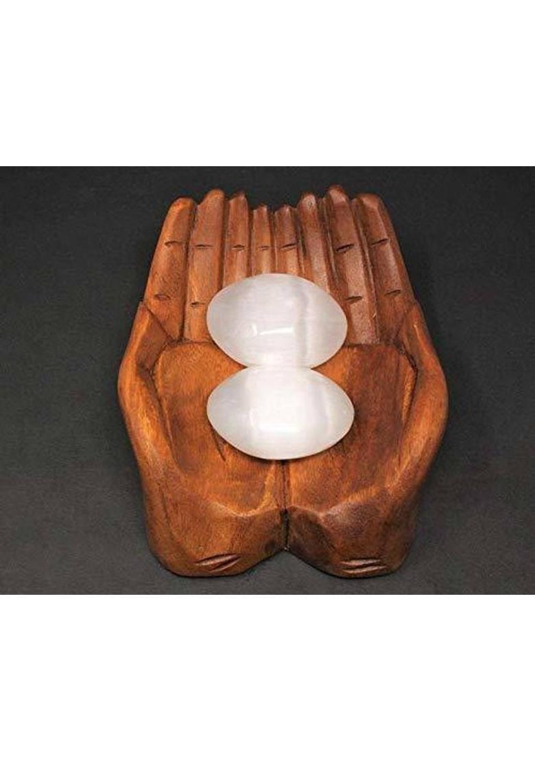 Multiagate Decorative Showpiece - 2 cm&nbsp;&nbsp;(Stone, White) - Indya