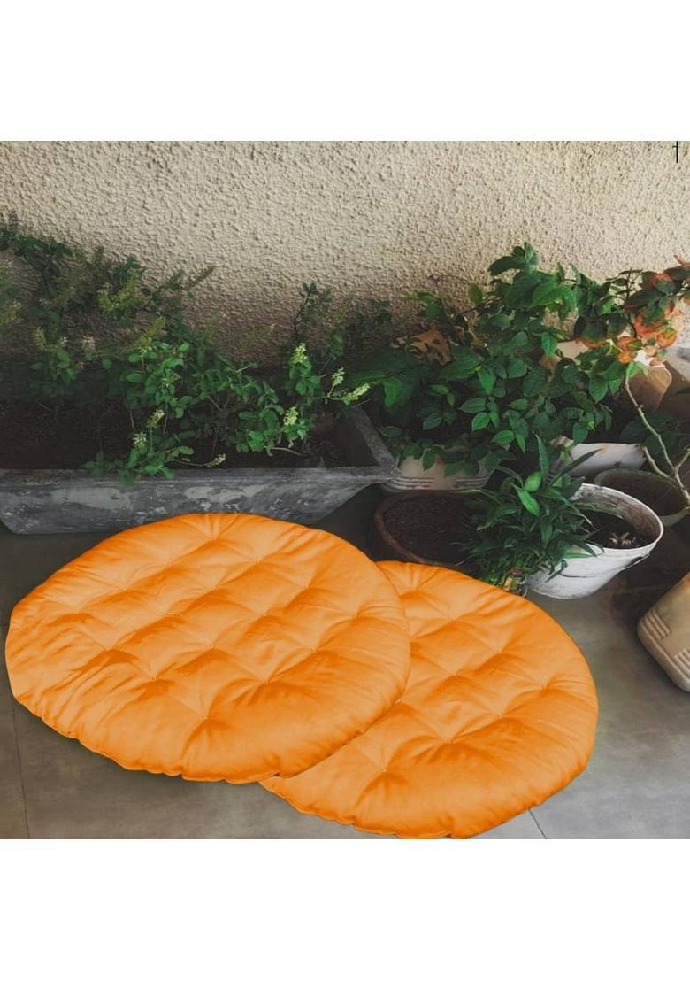 HAPPY HOME Cotton, Microfiber Prayer Mat&nbsp;&nbsp;(Orange, Extra Large) - Indya