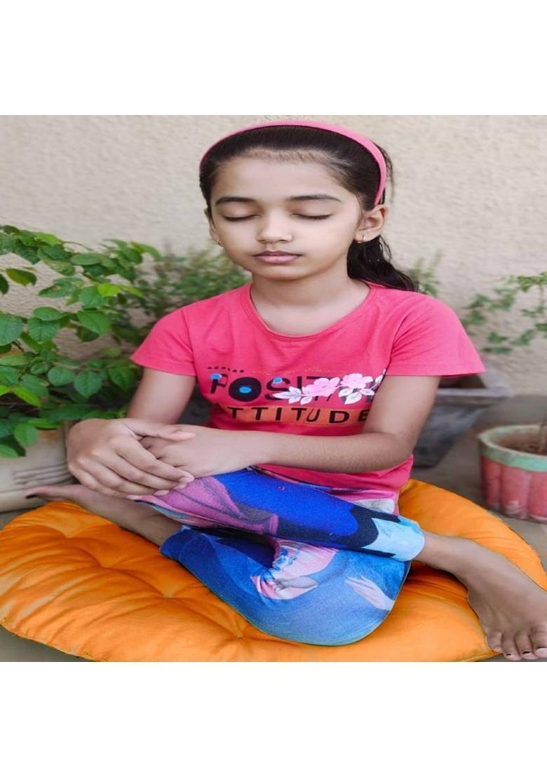 HAPPY HOME Cotton, Microfiber Prayer Mat&nbsp;&nbsp;(Orange, Extra Large) - Indya