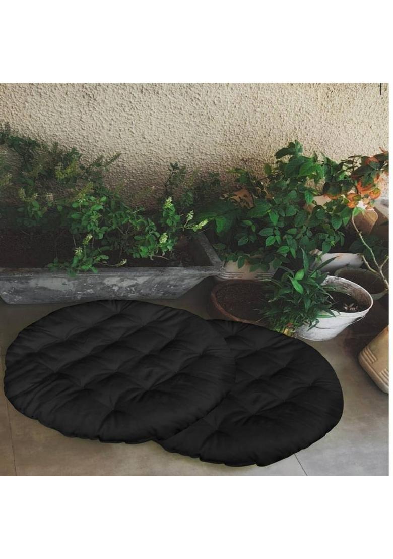 HAPPY HOME Cotton, Microfiber Prayer Mat&nbsp;&nbsp;(Black, Extra Large) - Indya