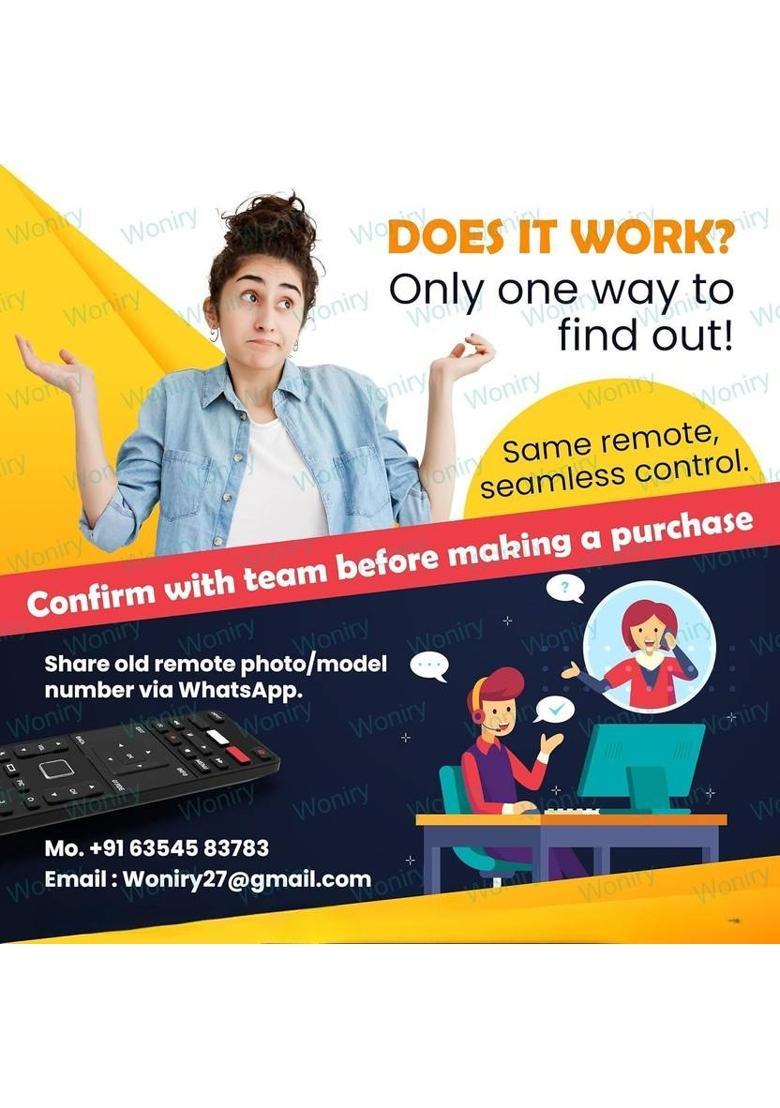 Woniry Remote control compatible for tcl smart TV remote with zee5 Tcl Remote Controller&nbsp;&nbsp;(Black) - Indya