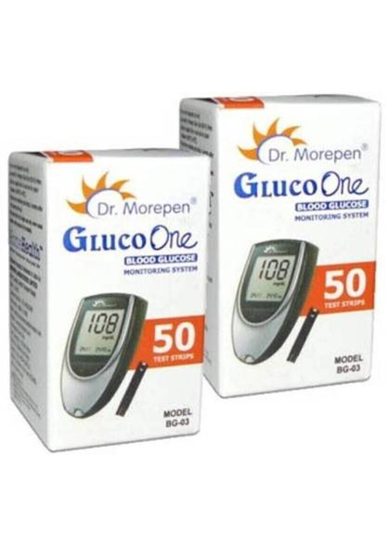 Dr. Morepen BG-03 100 Glucometer Strips - Indya