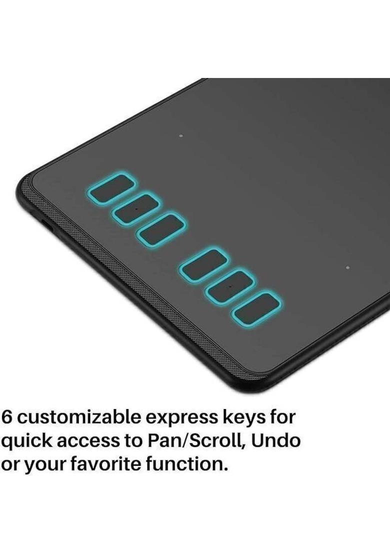 HUION H640P INSPIROY 6.3 x 3.9 inch Graphics Tablet Connectivity - USB&nbsp;&nbsp;(Black) - Indya