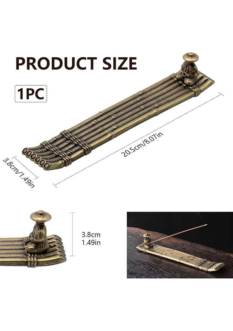 HASTHIP Bamboo Boat Shape Incense Holder Tray for Meditation and Home Decor Bamboo Incense Holder&nbsp;&nbsp;(Multicolor, Pack of 1) - Indya