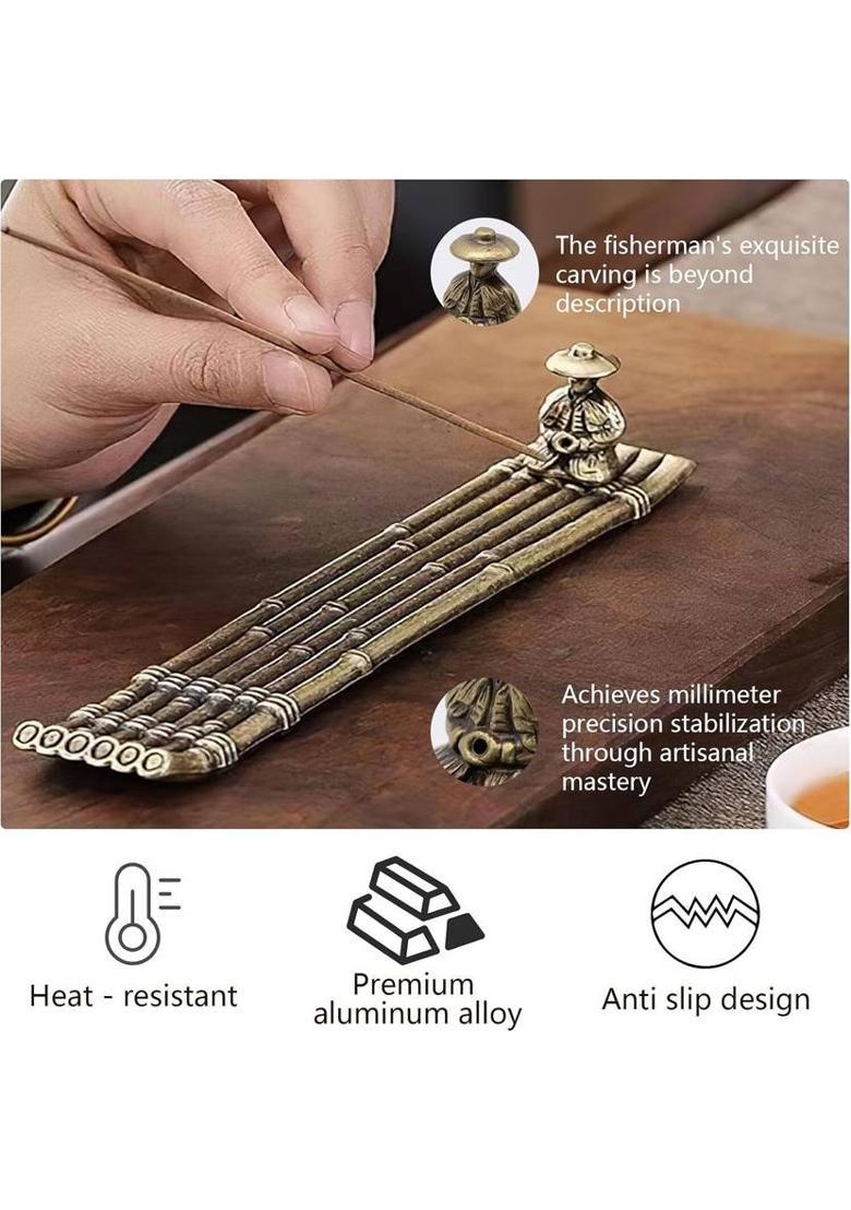 HASTHIP Bamboo Boat Shape Incense Holder Tray for Meditation and Home Decor Bamboo Incense Holder&nbsp;&nbsp;(Multicolor, Pack of 1) - Indya