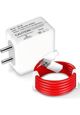 SB 80 W SuperVOOC 7.3 A Wall Charger for Mobile with Detachable Cable&nbsp;&nbsp;(White, Cable Included)