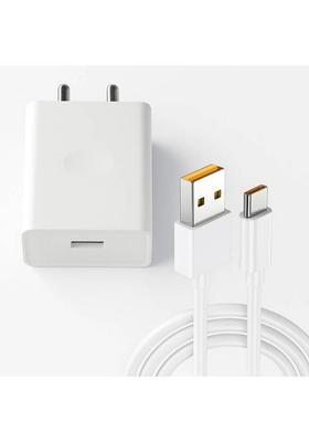 SB 65 W SuperVOOC 6 A Wall Charger for Mobile with Detachable Cable&nbsp;&nbsp;(White, Cable Included)