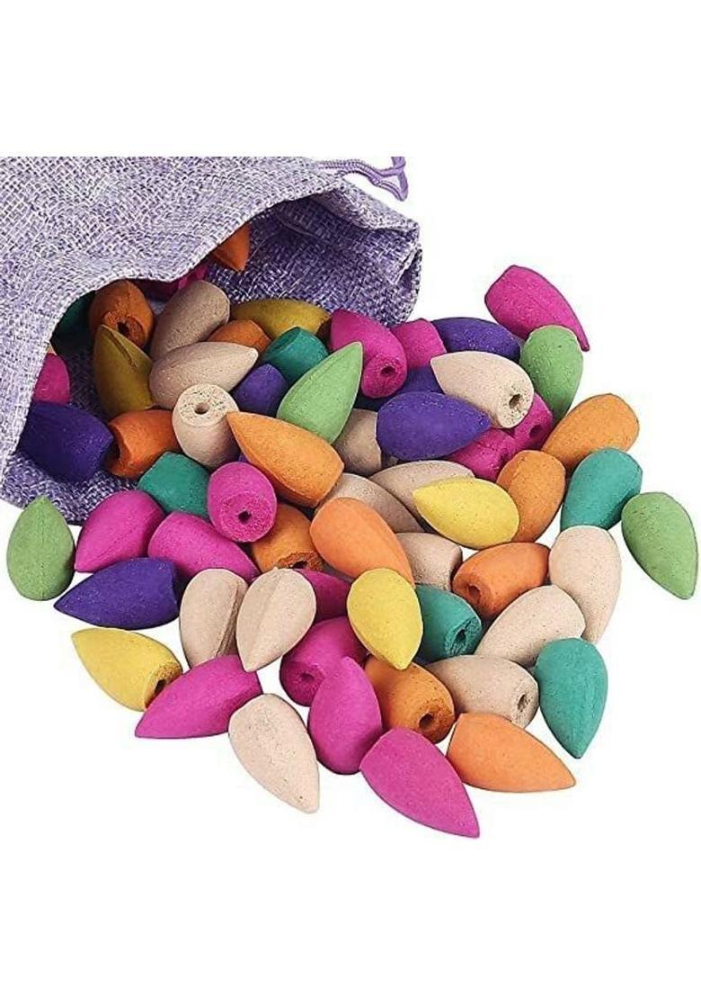 Jiyansh Creation Meditating Monk Buddha Chakkar Backflow Incense Holder With 10 Free Sticks Decorative Showpiece - 10 cm&nbsp;&nbsp;(Polyresin, Blue) - Indya