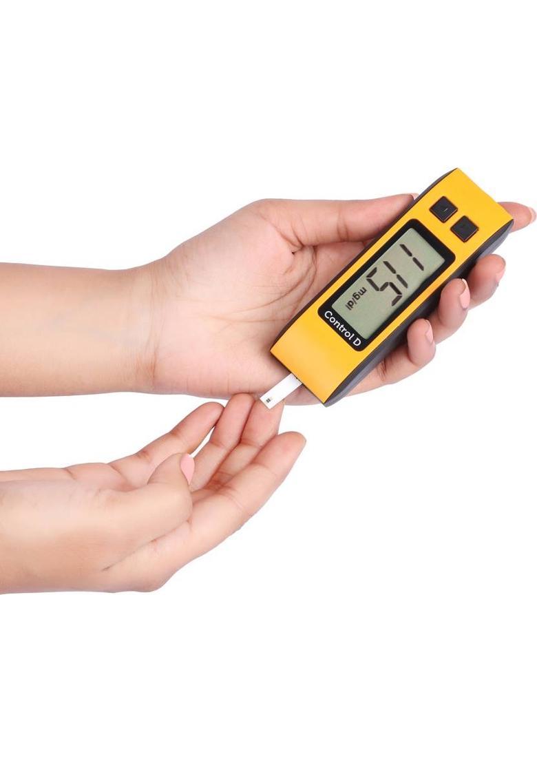 Control D Orange 50 Strips & Glucometer&nbsp;&nbsp;(Orange, Black) - Indya