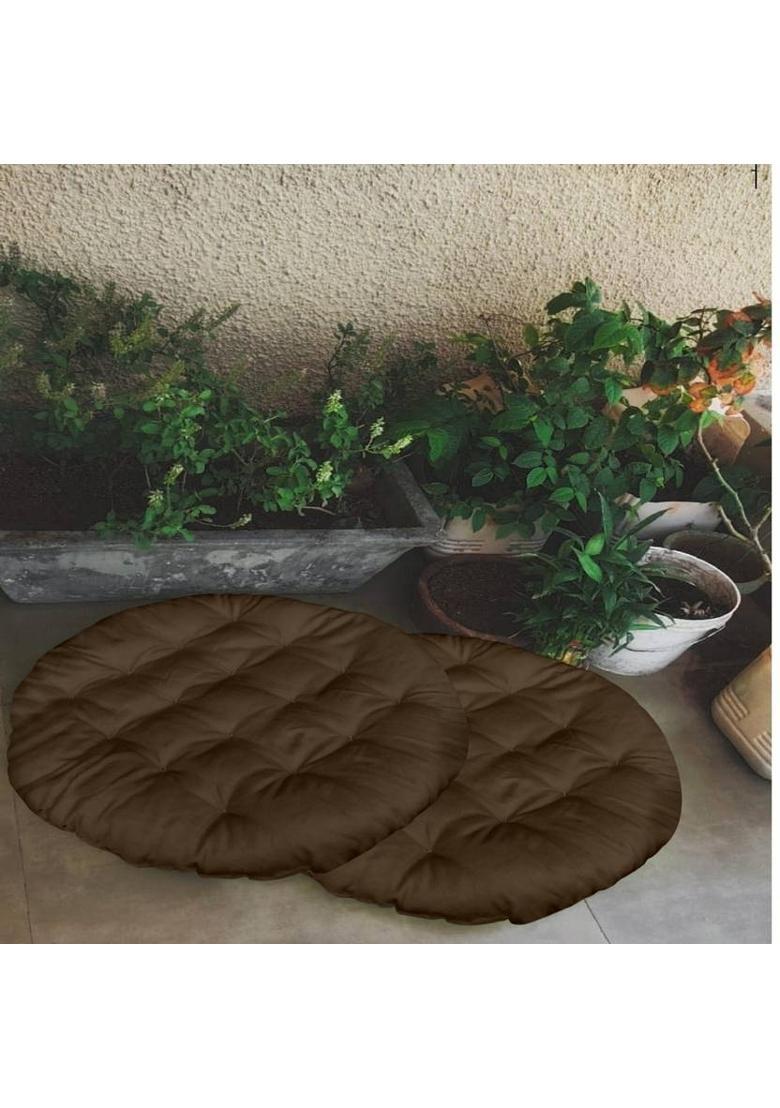 HAPPY HOME Cotton, Microfiber Prayer Mat&nbsp;&nbsp;(Brown, Extra Large) - Indya