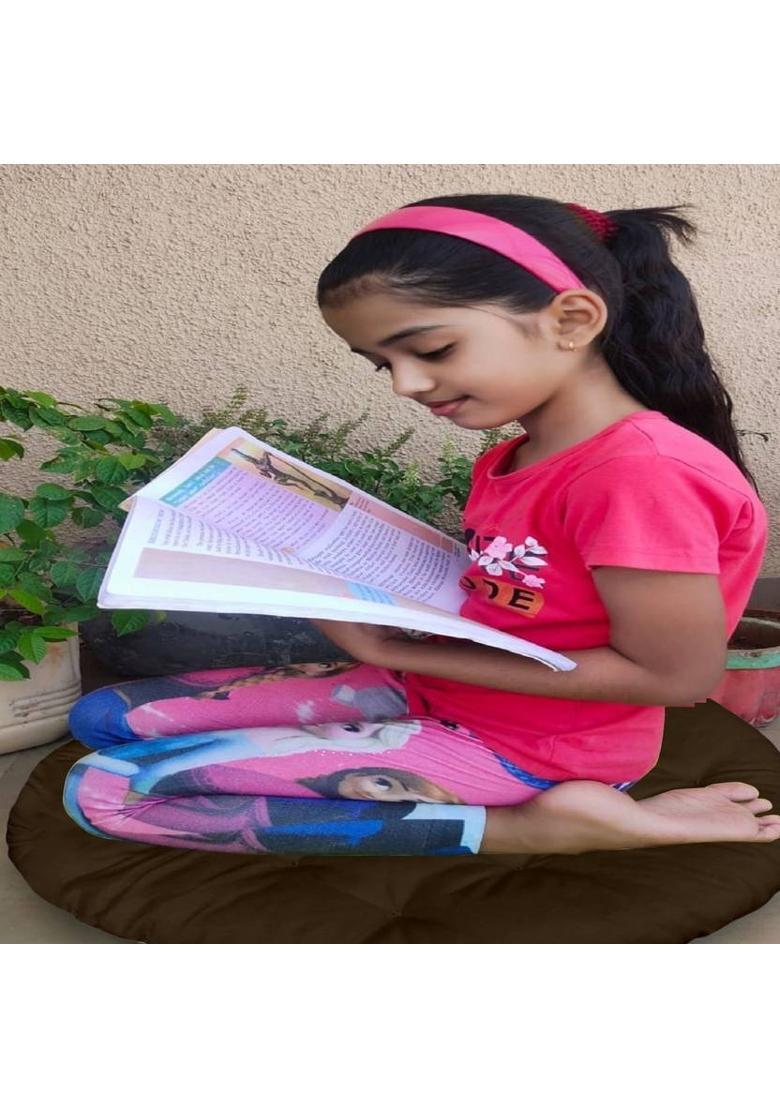 HAPPY HOME Cotton, Microfiber Prayer Mat&nbsp;&nbsp;(Brown, Extra Large) - Indya