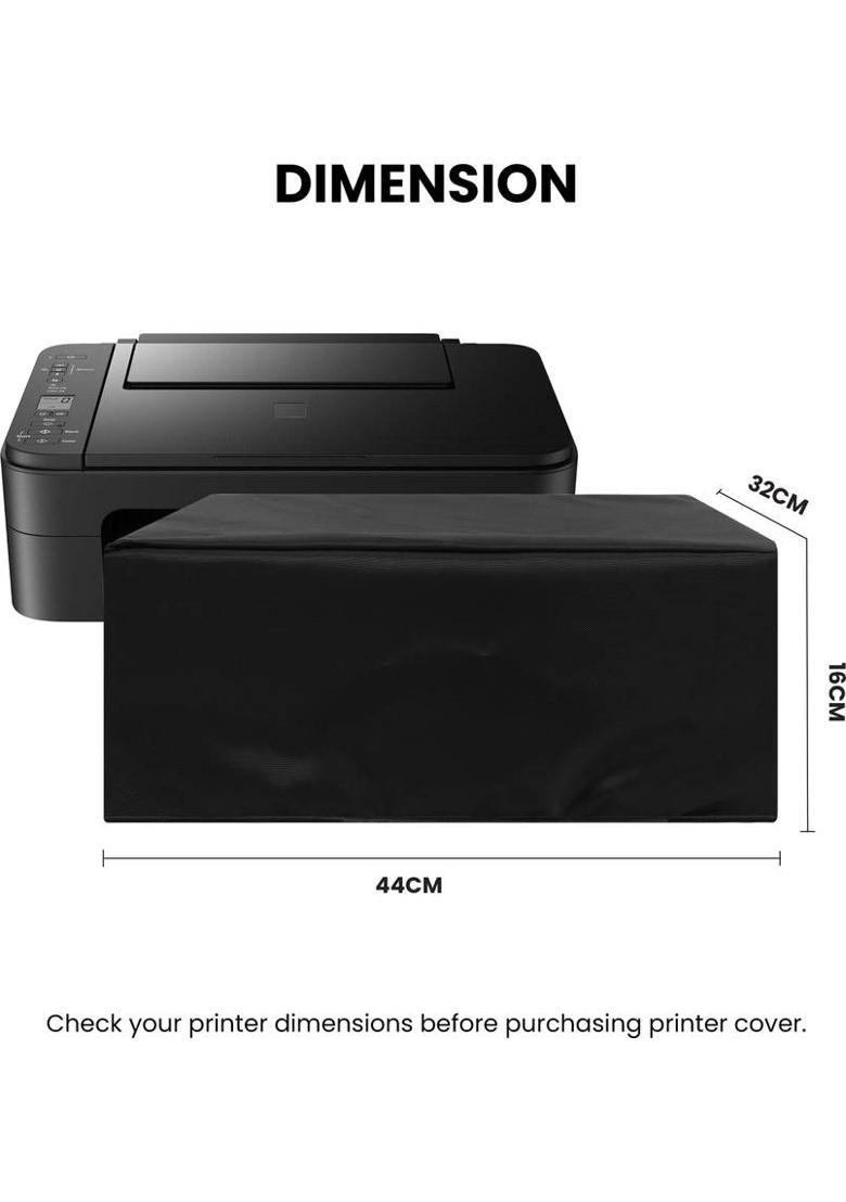 Alifiya Printer Cover for Canon TS3370s All-in-One Wireless Inkjet Printer - Black Printer Cover - Indya