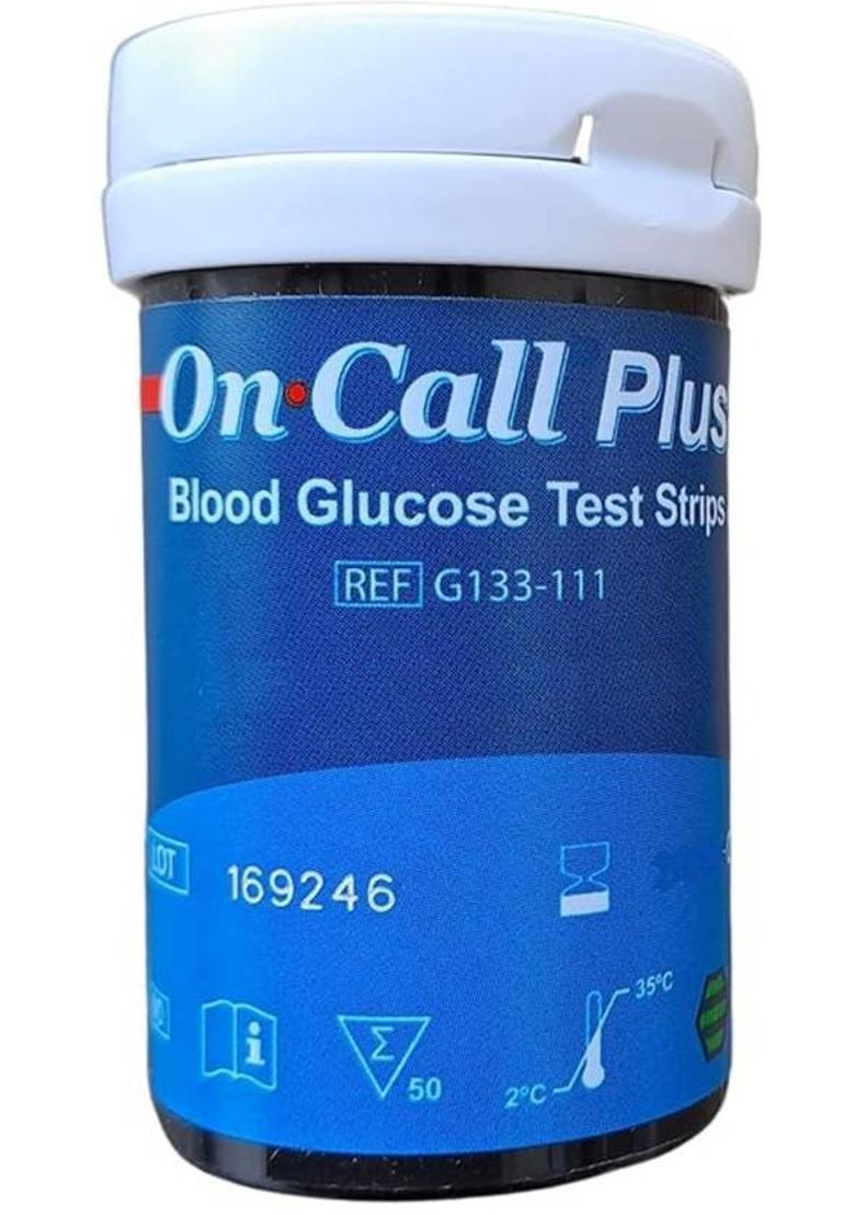 On Call Plus 007 50 Glucometer Strips - Indya
