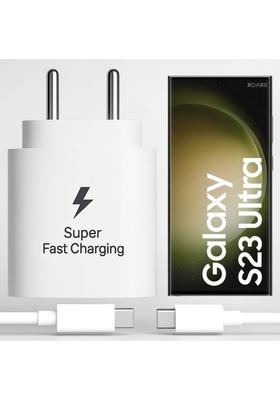 RoarX 25 W PD 3 A Wall Charger for Mobile with Detachable Cable&nbsp;&nbsp;(White, Cable Included)