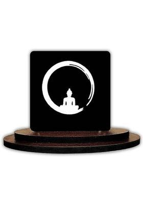 IDOLCRAFT Blessing Buddha | Multi-Use Figurine for Vehicle & Home Temple Decorative Showpiece - 7.5 cm&nbsp;&nbsp;(Wood, Multicolor)