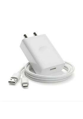 MAK 33 W TurboPower 2.0 4 A Wall Charger for Mobile with Detachable Cable&nbsp;&nbsp;(White, Cable Included)