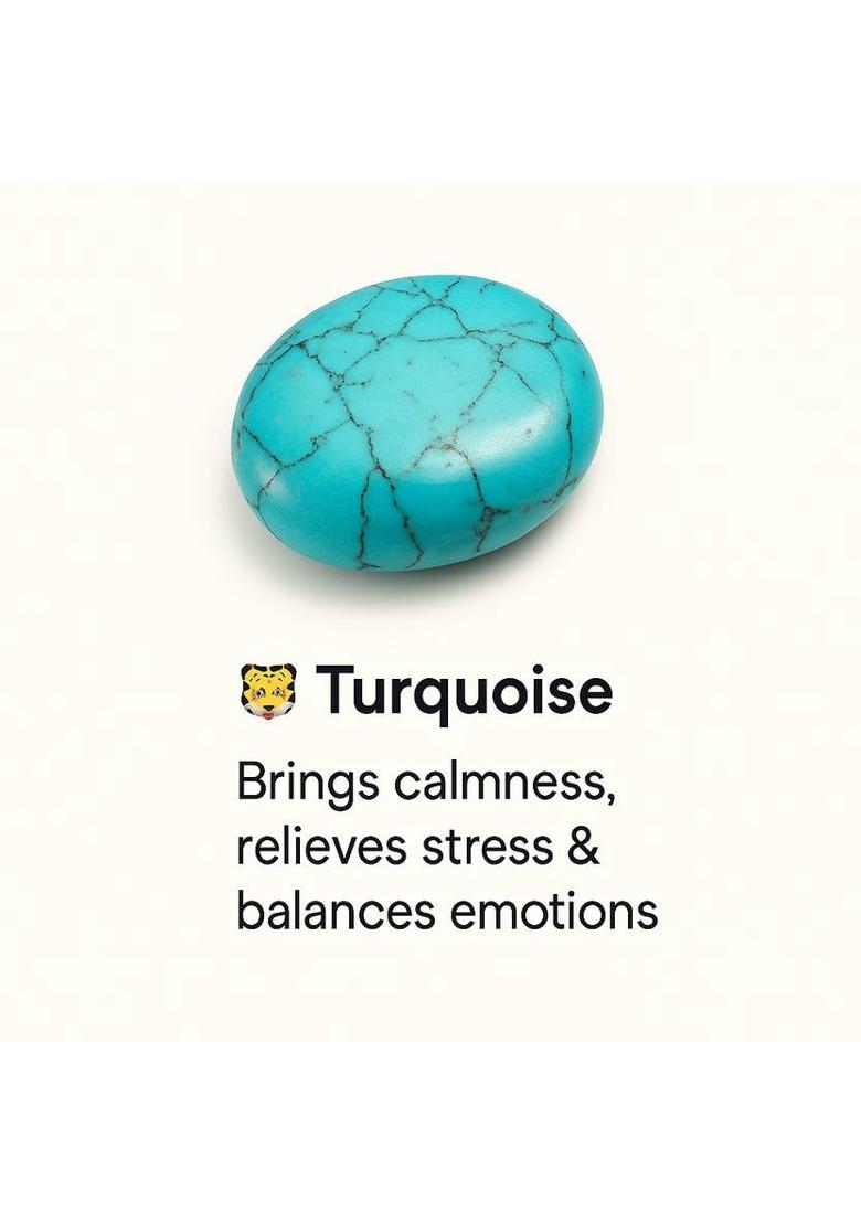 Stone, Crystal, Turquoise, Clear Quartz Beads, Agate, Crystal, Turquoise Bracelet - Indya