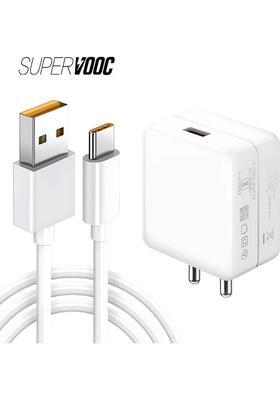 MAK 65 W Supercharge 6 A Wall Charger for Mobile with Detachable Cable&nbsp;&nbsp;(SuperDart Charge Compatible For Realme gt neo 2, X7 Pro, 9 Pro+ & Other, White, Cable Included)