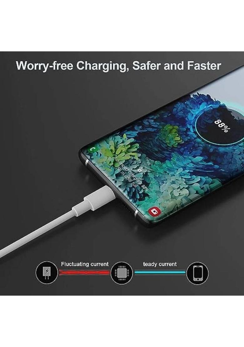 MAK 65 W Supercharge 6 A Wall Charger for Mobile with Detachable Cable&nbsp;&nbsp;(SuperDart Charge Compatible For Realme gt neo 2, X7 Pro, 9 Pro+ & Other, White, Cable Included) - Indya
