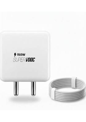 Yachyae 150 W Quick Charge 4 A Wall Charger for Mobile with Detachable Cable&nbsp;&nbsp;(Compatible for vivo V27Pro/V29/V29 Pro/V29e/V23e/V23 Pro/V25/V25e/V25 Pro, White, Cable Included)