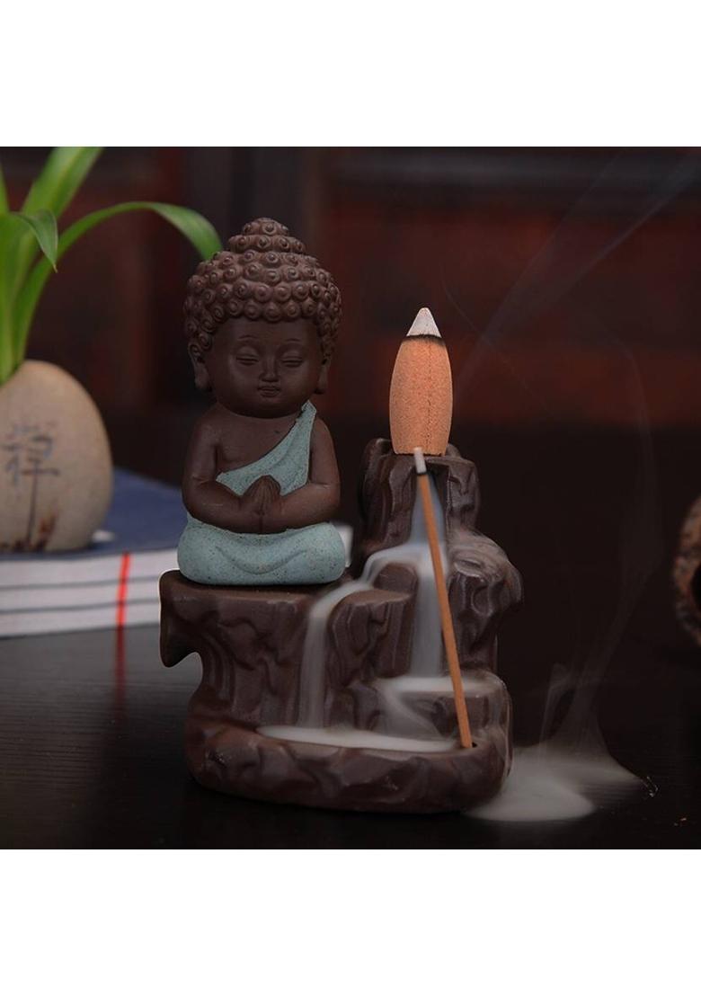 eCraftIndia MSBIH101_GR_B Polyresin Incense Holder Set&nbsp;&nbsp;(Green) - Indya