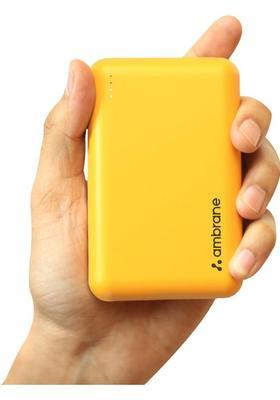 Ambrane 20000 mAh 22.5 W Mini Pocket Size Power Bank&nbsp;&nbsp;(Yellow, Lithium Polymer, Power Delivery 3.0, Quick Charge 3.0 for Mobile)