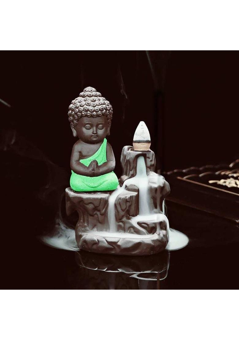 Somapa Polyresin Incense Holder&nbsp;&nbsp;(Black) - Indya