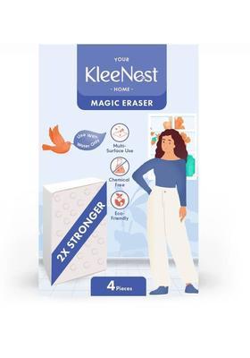 Kleenest Magic Eraser Cleaning Pack of 4 | Chemical-Free & Multi-Purpose Use Sponge Wipe&nbsp;&nbsp;(Regular, Pack of 4)