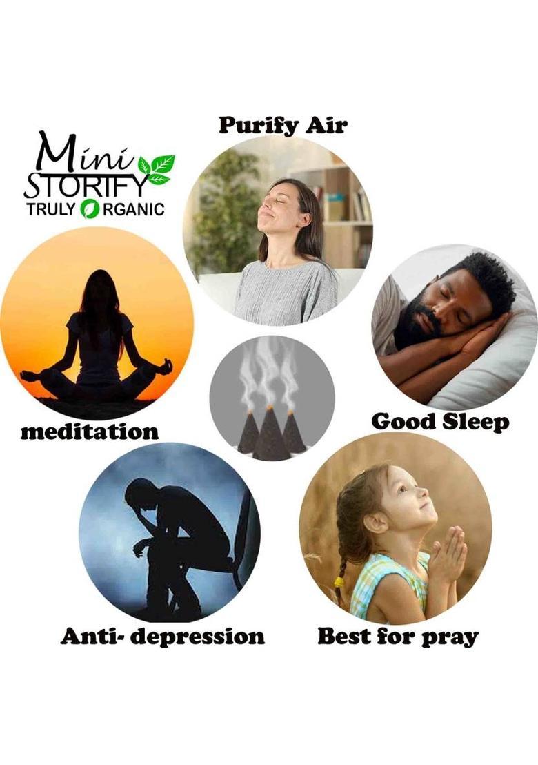 Mini Storify Multi Fragrance Jar dhoop Cone Combo| Rose|Manmohak-Pack of 4 Dhoop (150g each) Rose, Floral Dhoop&nbsp;&nbsp;(Pack of 4) - Indya