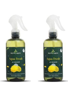 Bloom Green AQUA FRESH Spray Temple Room Air Freshener AQUA FRESH Your Room Office Bathroom PK 2&nbsp;&nbsp;(2 x 300 ml)
