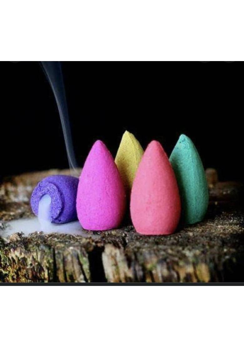 ITI Lord Adiyogi Backflow Cone Incense Showpiece With 10 Smoke Backflow Scented Decorative Showpiece - 10 cm&nbsp;&nbsp;(Polyresin, Black) - Indya