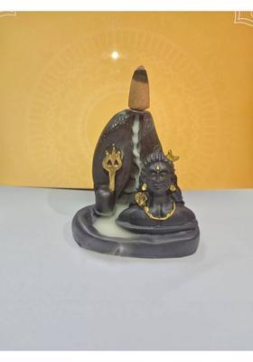 craftinky Handcrafted Polyresin Lord Shiva Incense Smoke Holder Polyresin Incense Holder&nbsp;&nbsp;(Black)