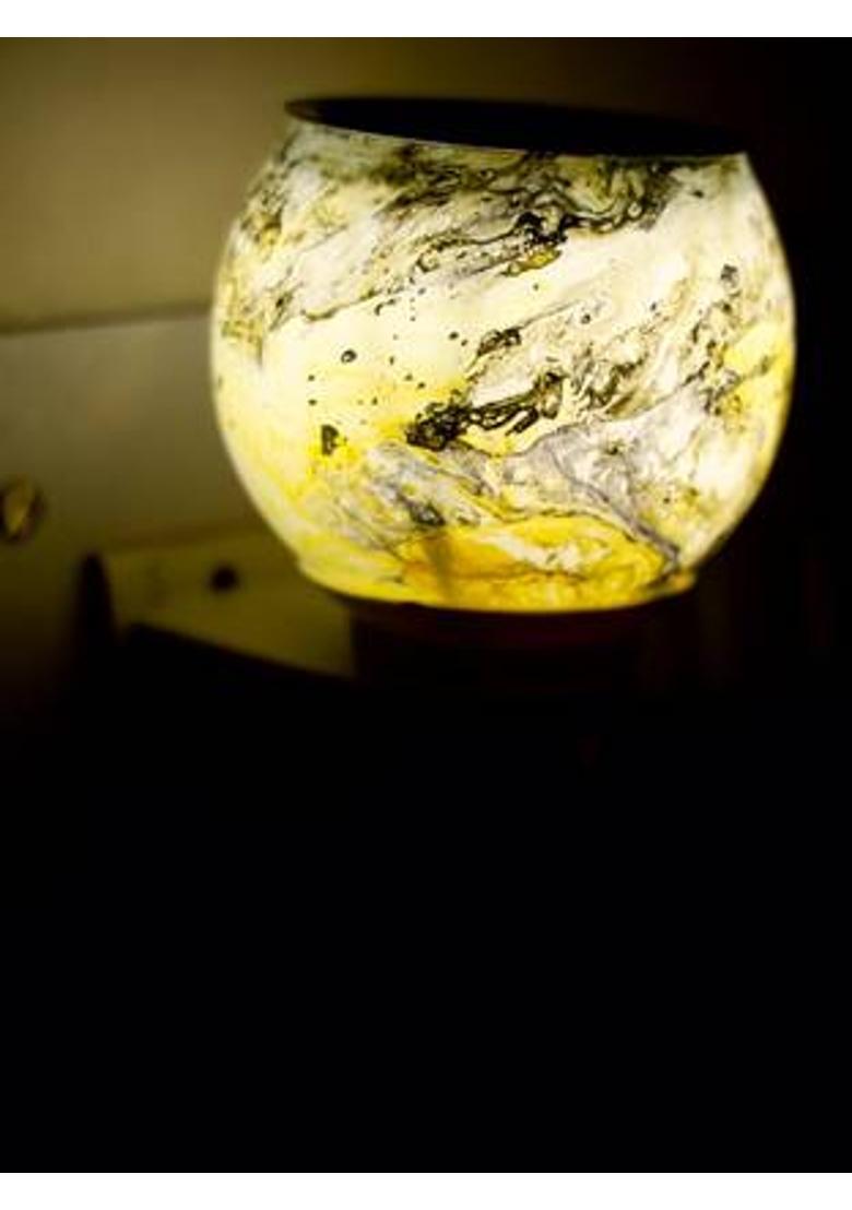 Mohit Enterprises Electric Kapoor Dani Camphor Diffuser Incense Burner with Night Lamp Ceramic, Plastic Incense Holder&nbsp;&nbsp;(Multicolor, Pack of 1) - Indya