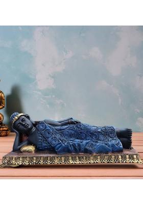 ElyseeDecor Sleeping Buddha Decorative Showpiece - 13 cm&nbsp;&nbsp;(Resin, Multicolor)