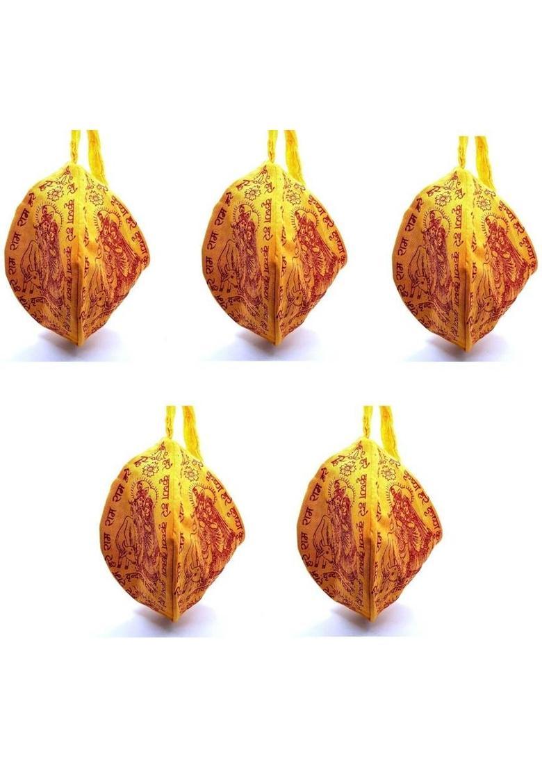 Women Yellow, Maroon Potli&nbsp;&nbsp;(Pack of 5) - Indya