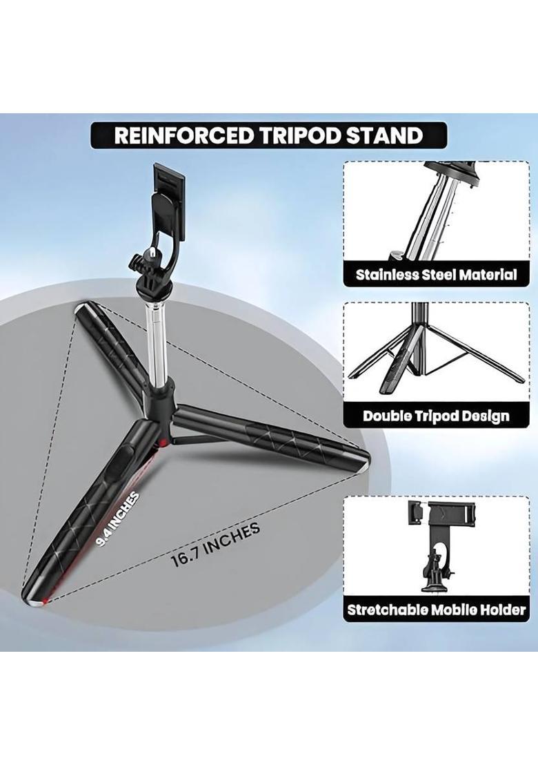 NAFA 66-Inch Tripod, Lightweight, Adjustable, Portable Stand for Camera & Smartphone Tripod&nbsp;&nbsp;(Black, Supports Up to 1000 g) - Indya