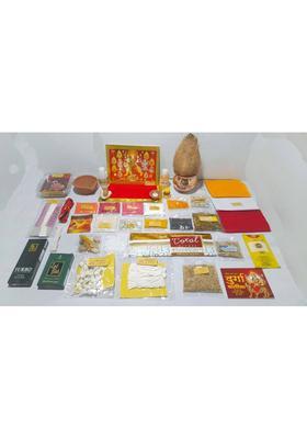 Bhakti2Shakti Navratri Pooja material kit | Durga Pooja | Ghat sthapna with Kalash & Nariyal Prayer Kit