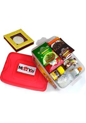 ME&YOU Navratri Complete Pooja Kit | Pooja Kit for Hawan with Silver Coin IZ23-20 Prayer Kit