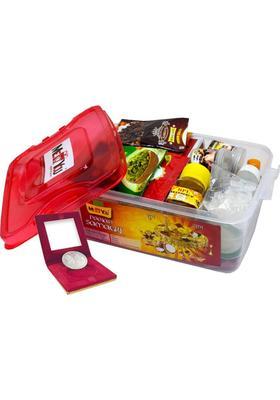 ME&YOU Navratri Complete Pooja Kit | Pooja Kit for Hawan with Silver Coin IZ23-19 Prayer Kit