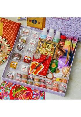Handicraft Bazarr All 101 item Diwali Pooja Samagri With Prayer Kit Prayer Kit Prayer Kit