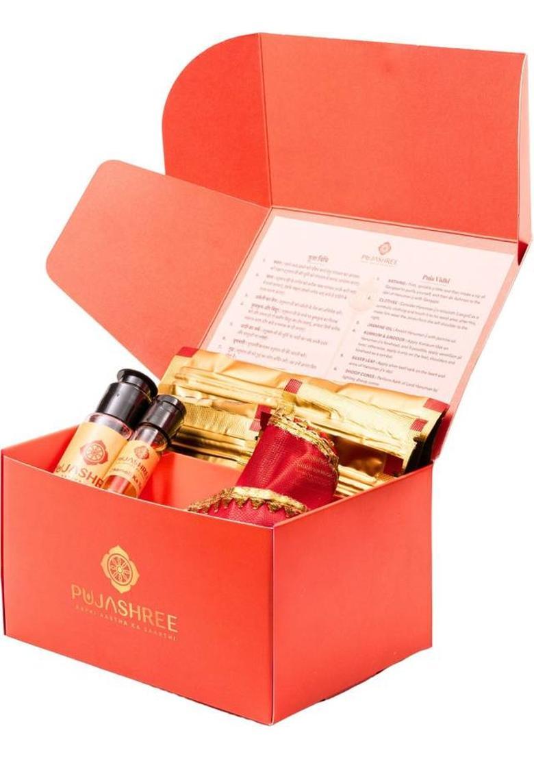 Pujashree Hanuman Ji Puja Kit Bajrang Bali Complete Pooja Samagri Set Prayer Kit - Indya