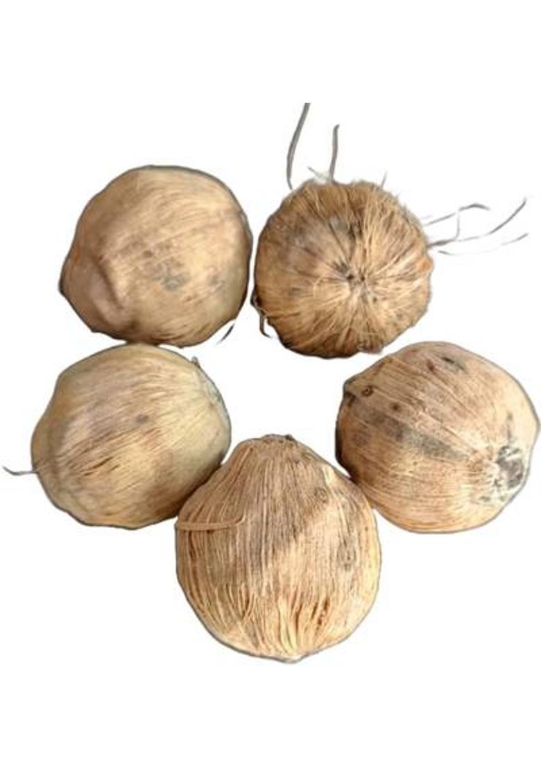 LUXMIRAMNA Laghu Nariyal, Mahalakshmi Small Coconut for Luxmi / Diwali Puja -Set of 5 , Prayer Kit - Indya